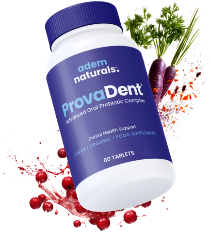 Provadent oral health probiotic supplement bottle - advanced dental care formula